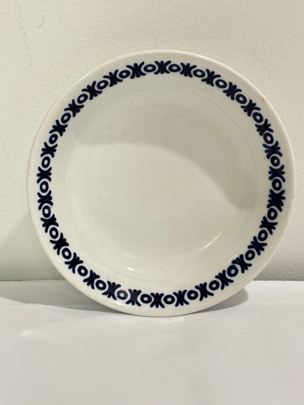 VINTAGE Burleigh Ironstone 'Cordon Bleu' ceramic trinket dish snack bowl white